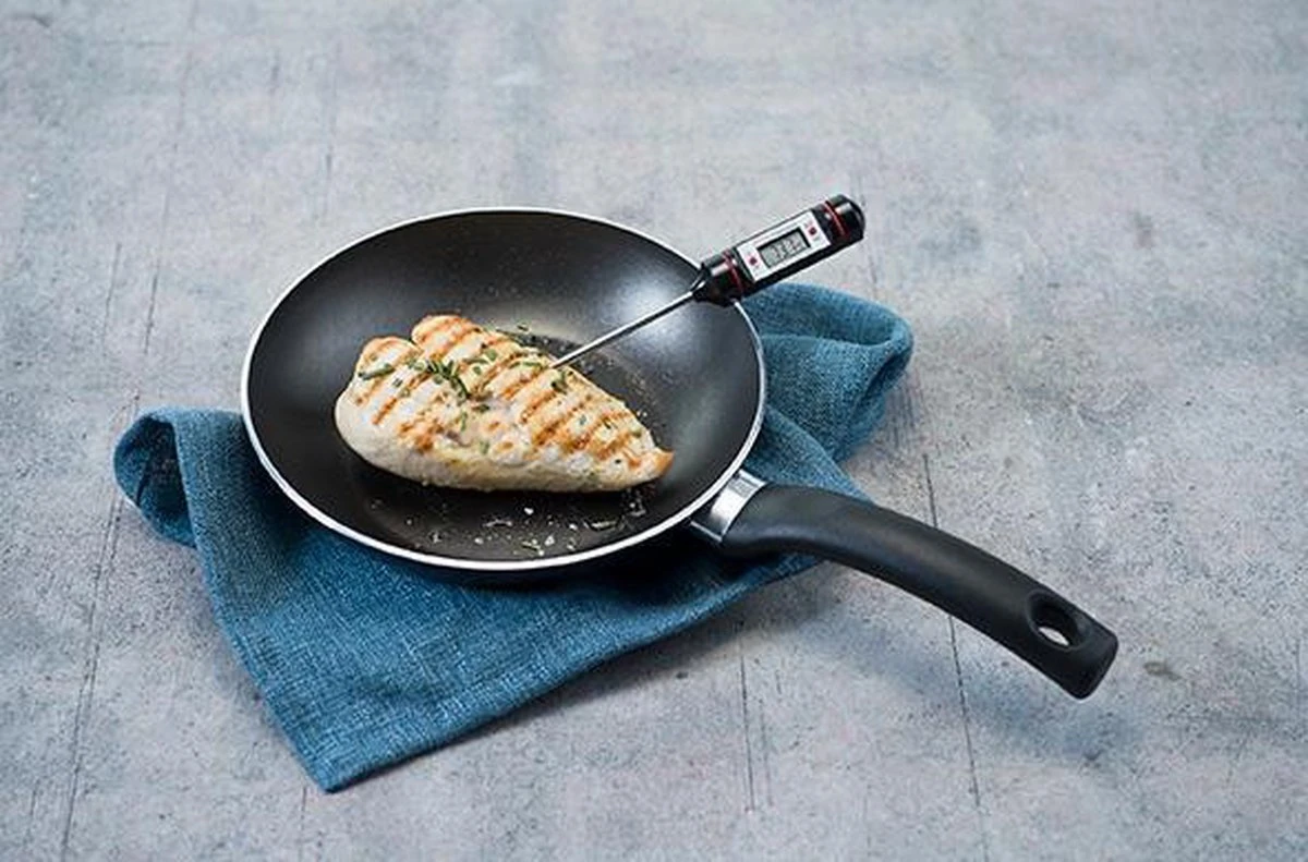 Merkloos Digitale Thermometer - Thermometer Keuken - Koken Bakken En Braden - Zwart - Afbeelding 3