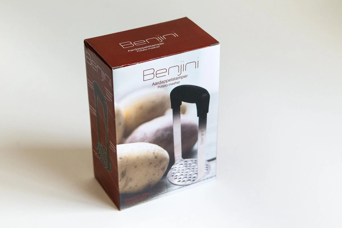 Aardappelstamper | Professioneel | Stamper | Pureestamper | Potato Masher | Pureerder | Stamppot Stamper | Matt Steel | Horizontale Handgreep | Professioneel | Ergonomische Handgreep | Handmatig | Vaatwasserbestendig - Afbeelding 7