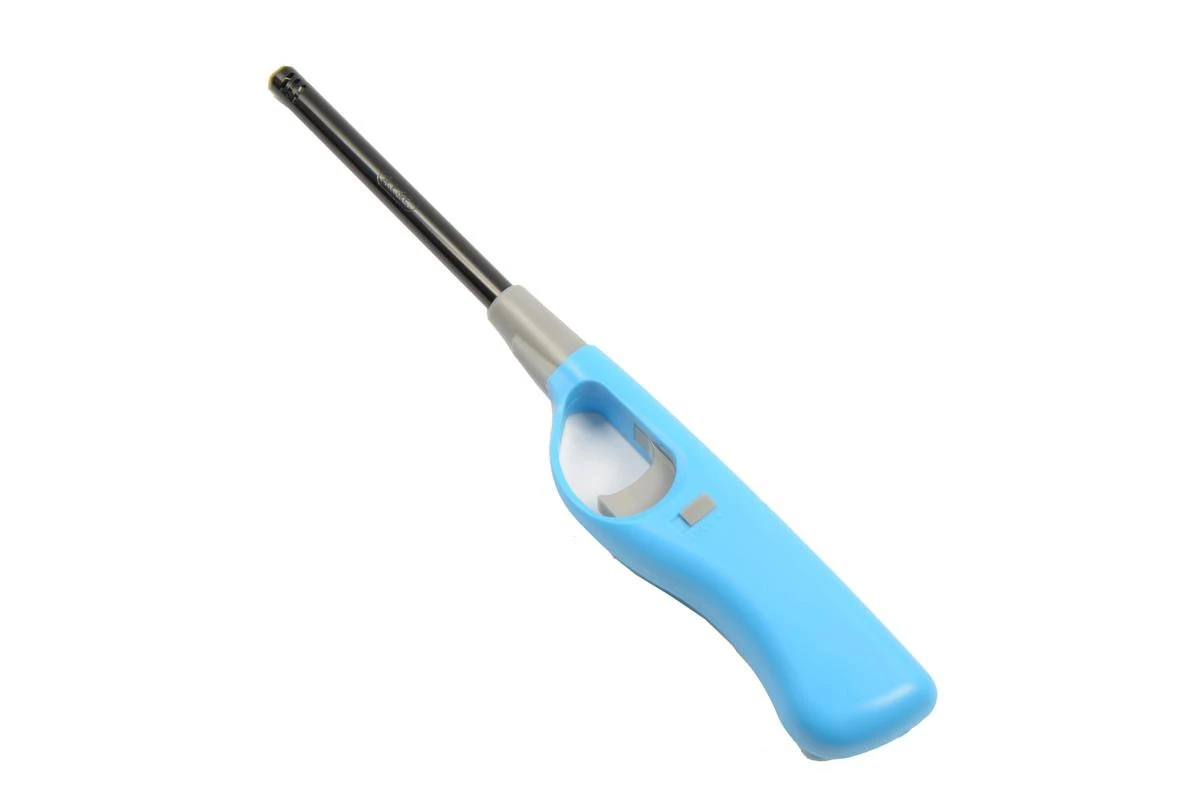 Merkloos Electrische Keuken Aansteker - Aanstekers 2 Stuks Blauw En Geel Kleine Formaat - Afbeelding 2