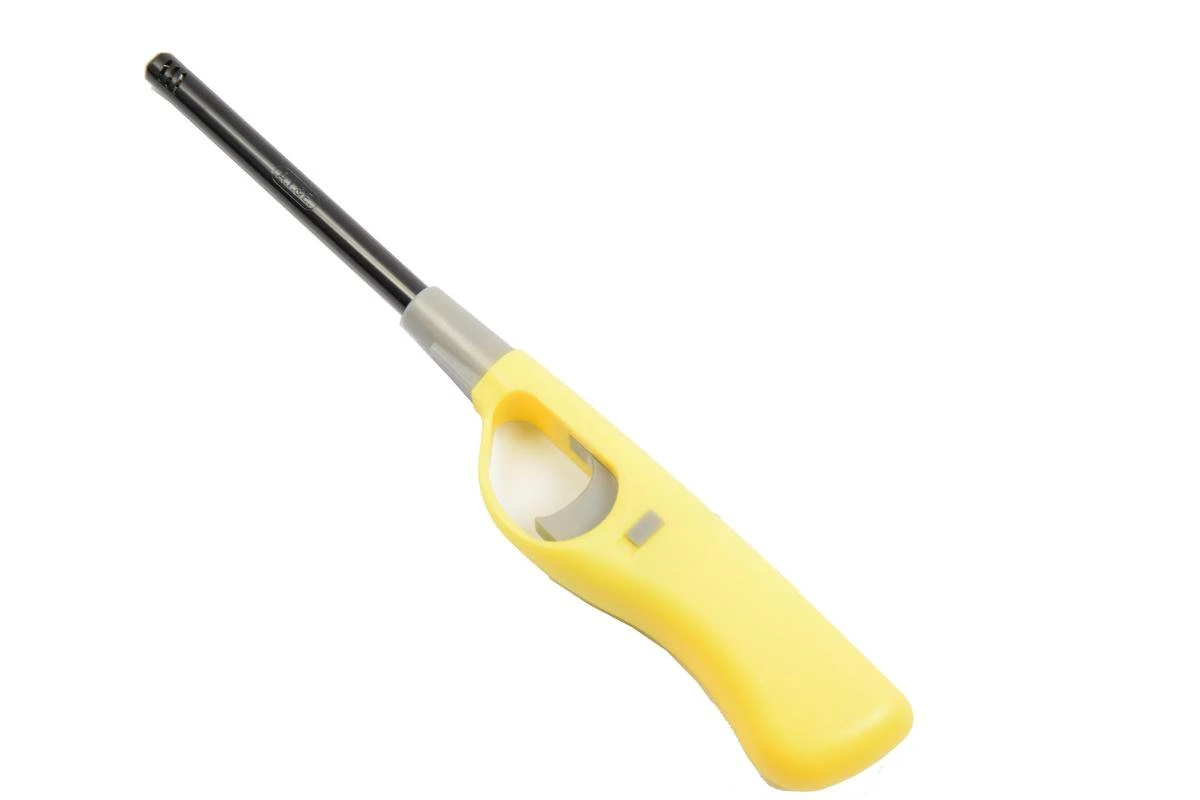 Merkloos Electrische Keuken Aansteker - Aanstekers 2 Stuks Blauw En Geel Kleine Formaat - Afbeelding 3