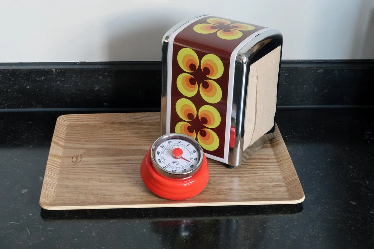 CABANAZ - Mechanische Kookwekker, Metaal Met Magneet, KITCHEN TIMER, Rood - Afbeelding 3