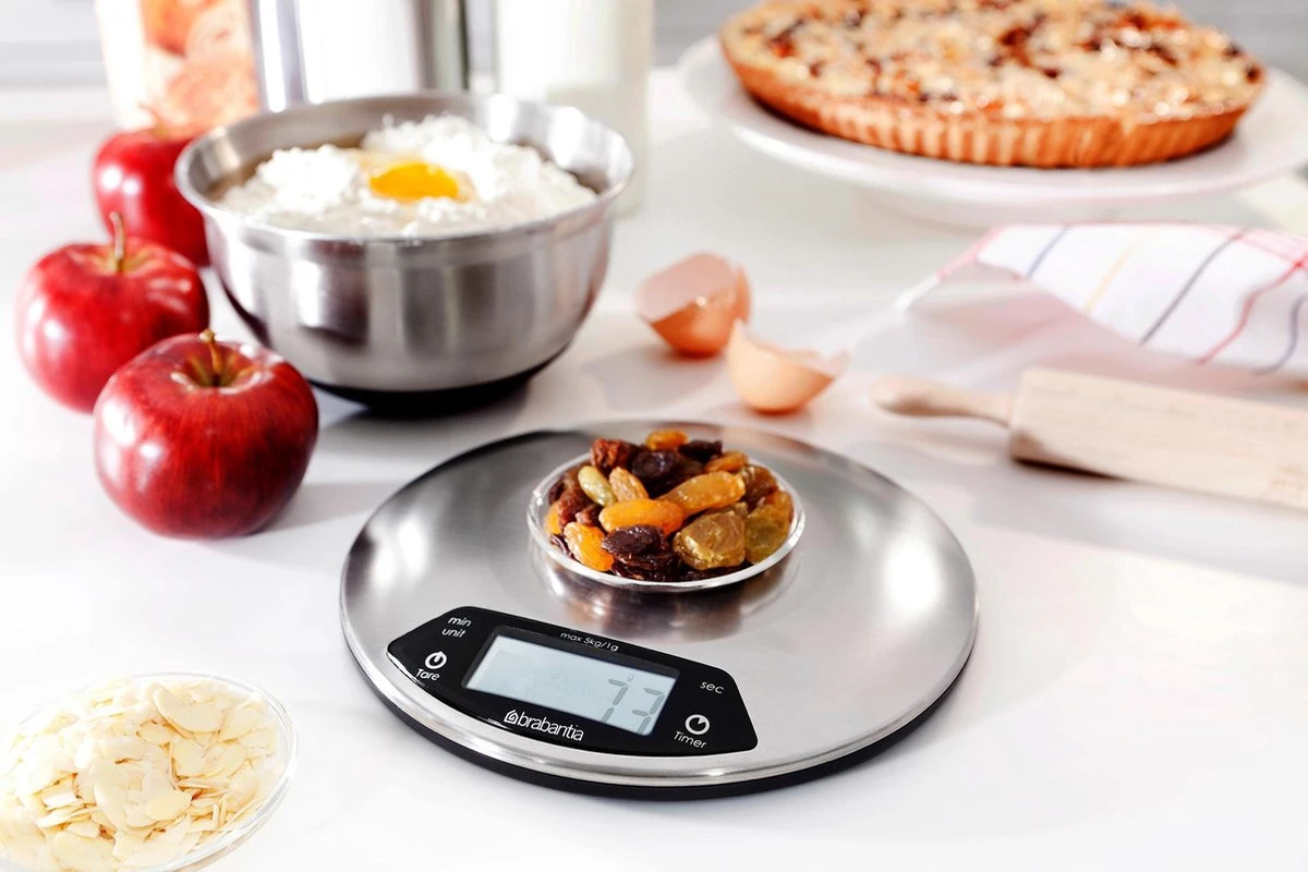 Brabantia Profile Keukenweegschaal - Rond - Met Kookwekker - RVS - Afbeelding 3