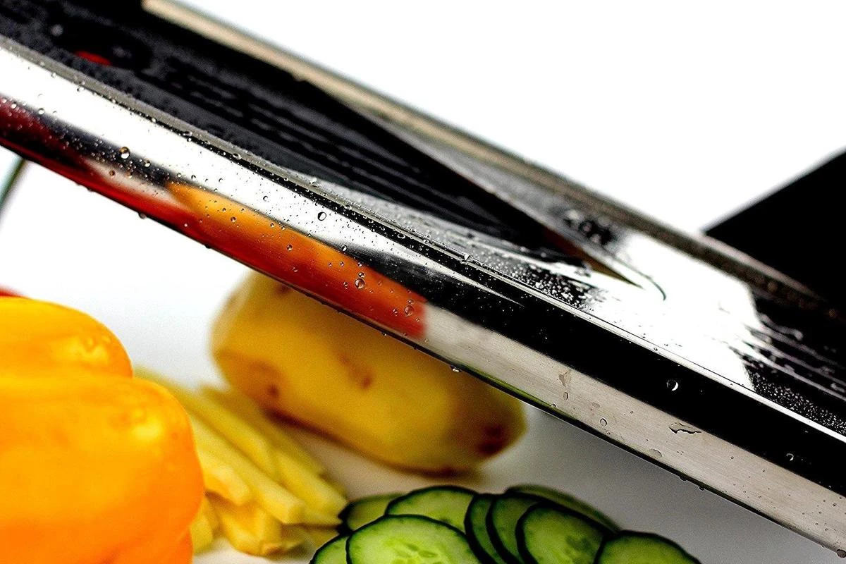 Saveur Royal® Premium V-Blade Mandoline Met EXTRA Snijbestendige Handschoen Met 5 Snijbladen- Julienne Snijder. Perfect Voor Het Snijden Van Voedsel, Fruit En Groenten. Keukensnijder Mandoline Snij Apparaat Groentesnijder - Afbeelding 4
