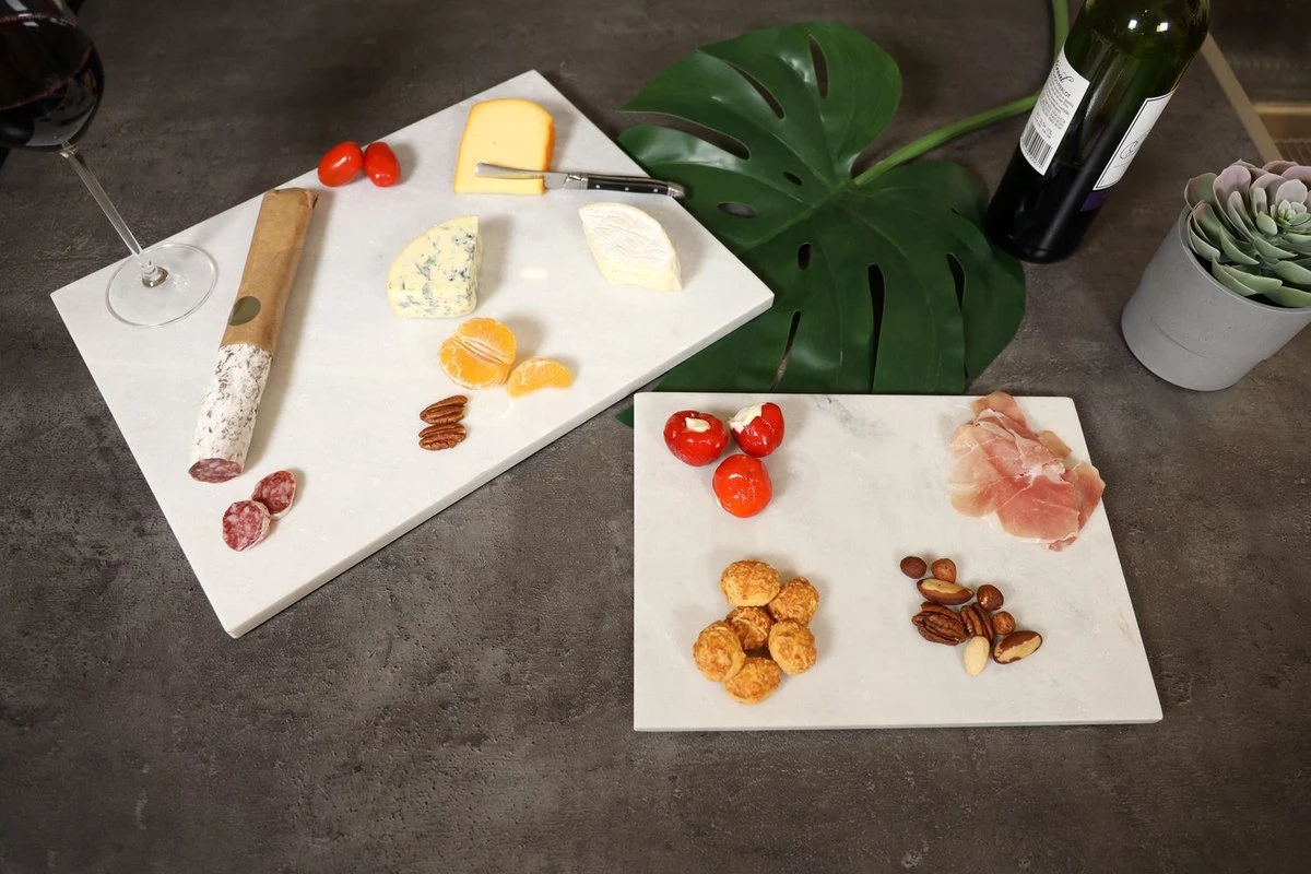 Jay Hill Snijplank / Serveerplank / Borrelplank Marmer - Grijs - 29 X 21 Cm - Afbeelding 2