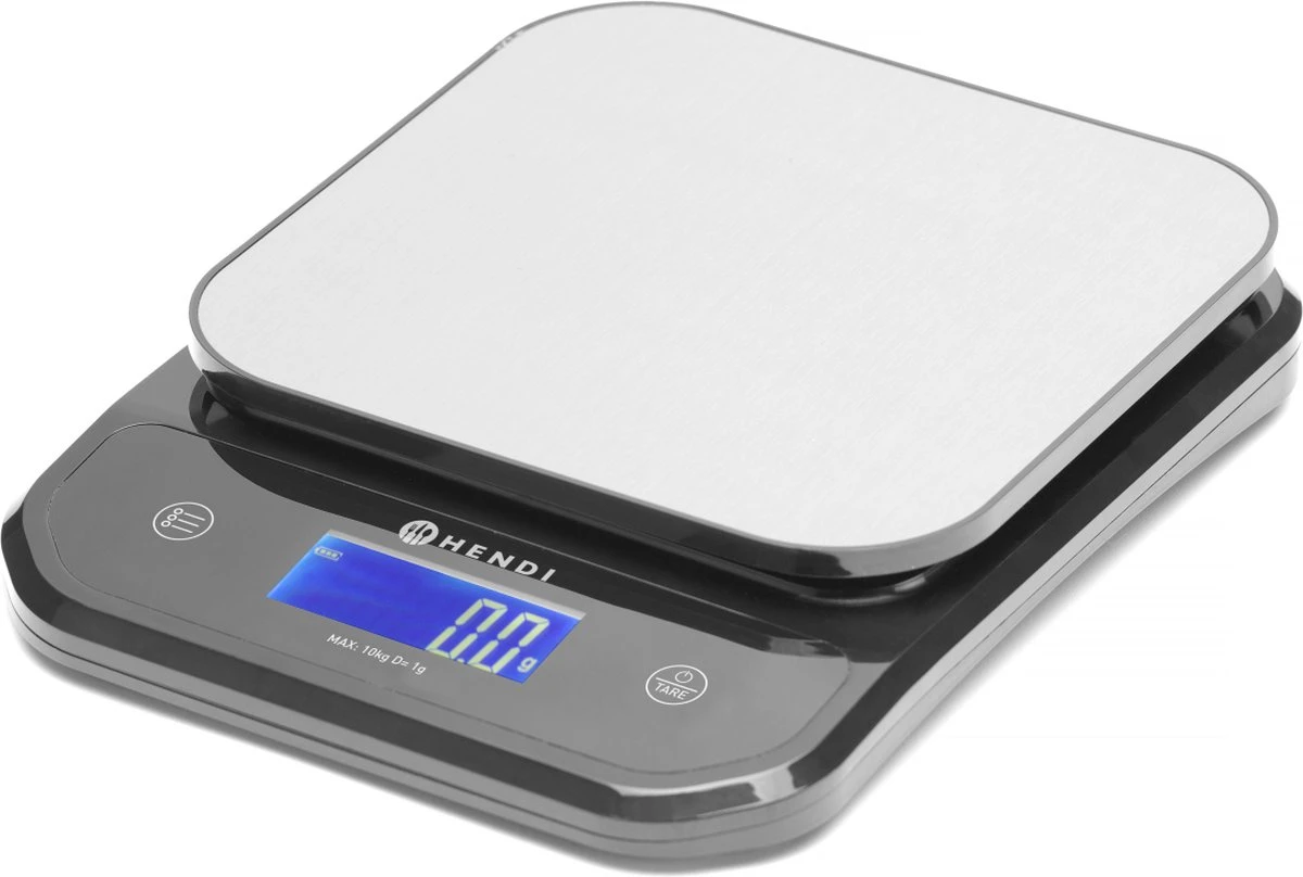 Hendi - Precisie Keukenweegschaal - Tot 10 KG - Waterproof - Oplaadbaar Via USB - Afbeelding 2