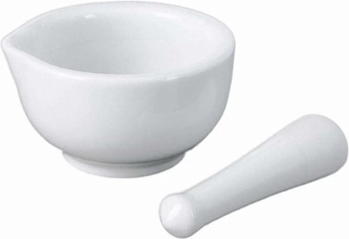 Svenska Living Vijzel Met Stamper - Wit - Keramiek - D8 Cm - Afbeelding 6