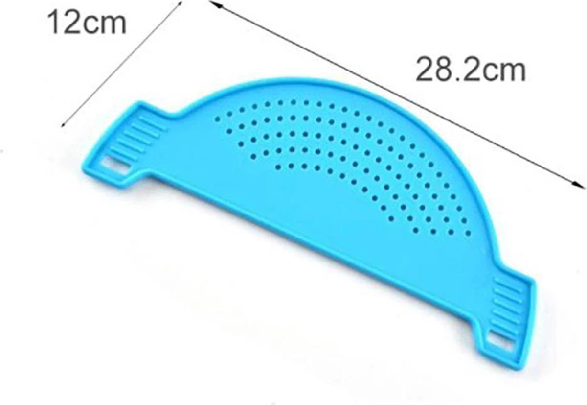 Merkloos Afgiethulp – Afgietdeksel Met Handvaten – Makkelijk Afgieten - Afgietdeksel - Blauw - Afbeelding 4