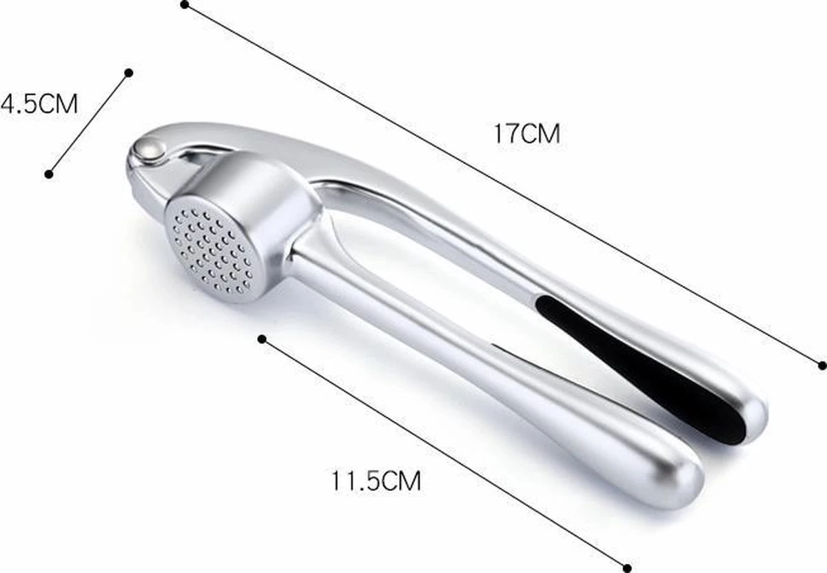 Round Limited® Knoflookpers - Roestvrijstaal - RVS Knoflookpers - Kwalitatief - Handmatig - Vaatwasser Bestendig - Afbeelding 5