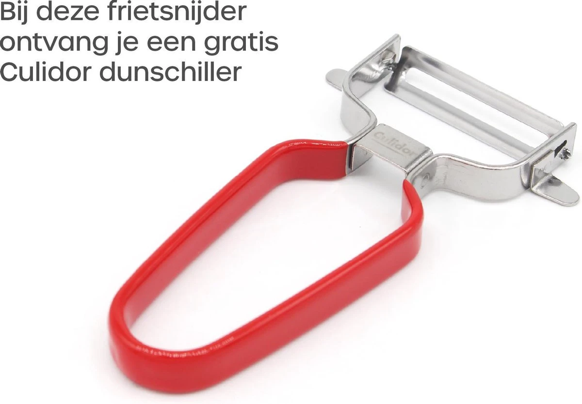 Culidor Frietsnijder - Patatsnijder - Fritessnijder - RVS - 2 Snijvormen - Afbeelding 6