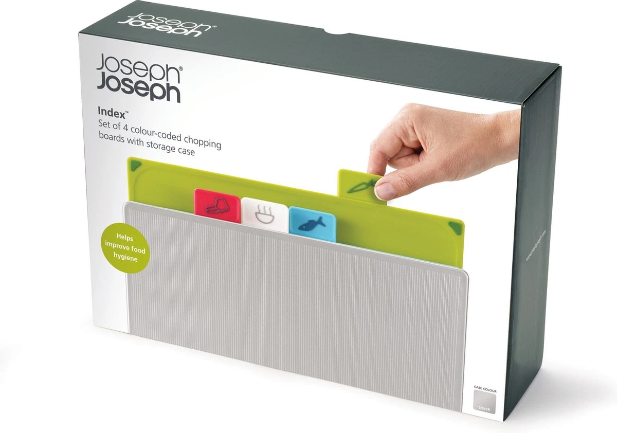 Joseph Joseph Index Snijplankenset - Met Houder - 30x20 Cm - 4 Stuks - Afbeelding 7