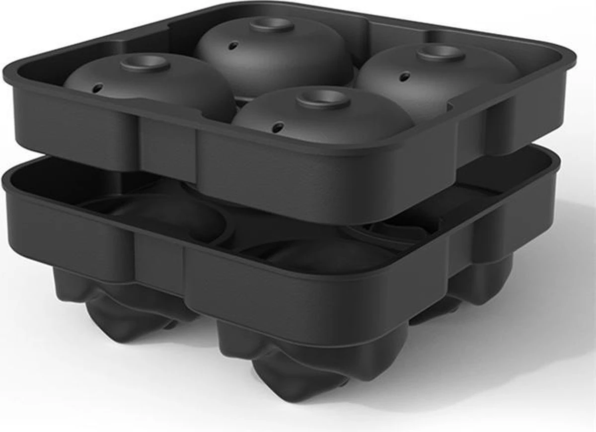 TDR - Siliconen Ijsblokjesvorm - Ijsbal Maker Met Deksel - Ijsklontjes Maken - 4 Vormen - Thema: Roos - Afbeelding 8