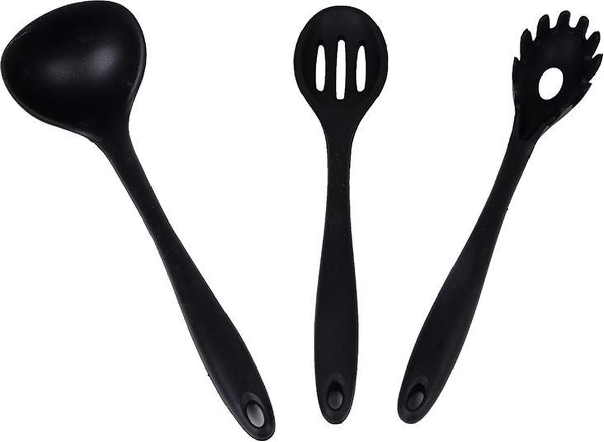 Merkloos Keukengerei - Keuken Set - Bakset -10-delig Set - Kookgerei Spatel – Garde – Bakspaan – Opscheplepel – Schuimspaan – Pannenlikker – Siliconen - Afbeelding 3