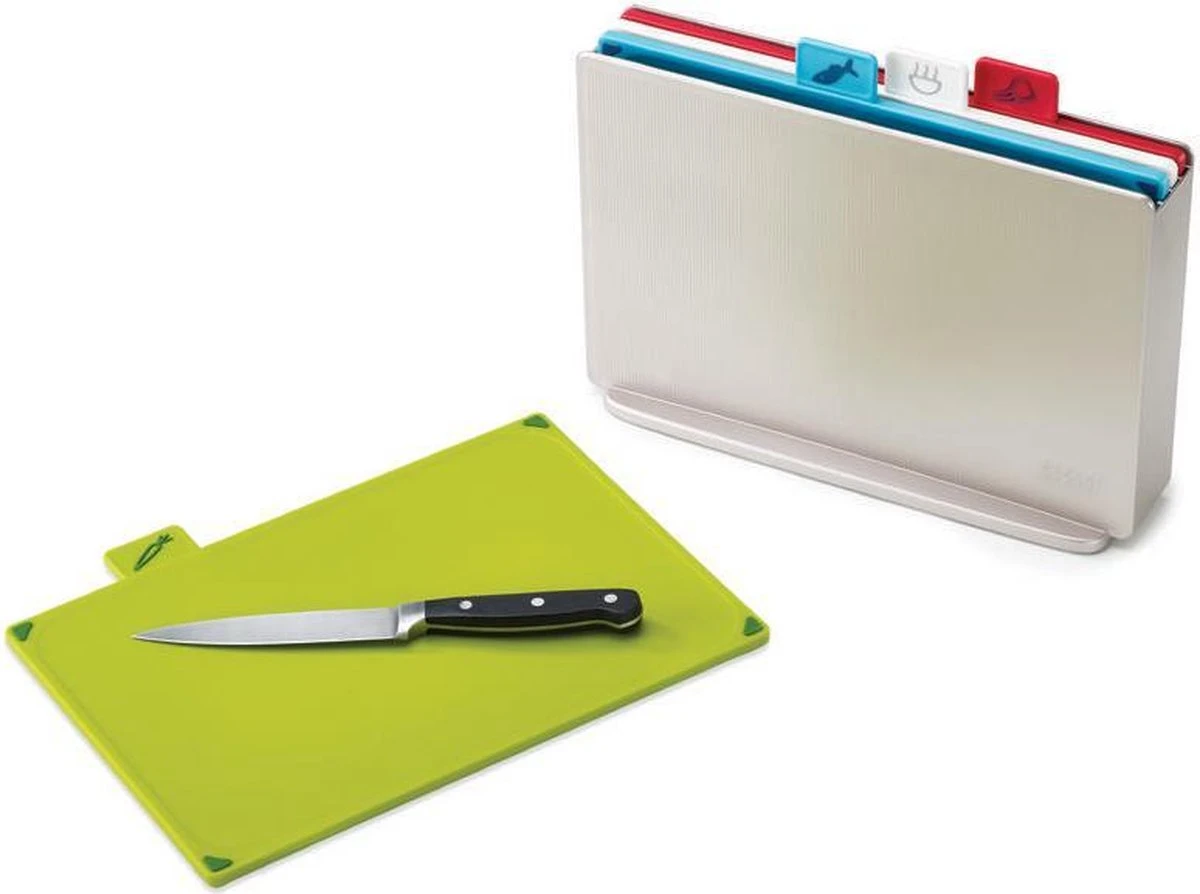 Joseph Joseph Index Snijplankenset - Met Houder - 30x20 Cm - 4 Stuks - Afbeelding 4