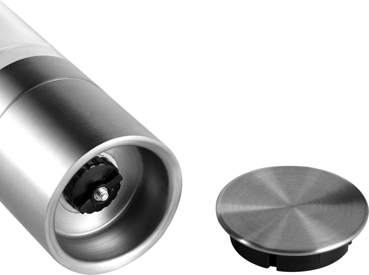 Merkloos Peper- En Zoutmolen- 2 In 1 - RVS - 22 X 5,2 Cm - Afbeelding 5