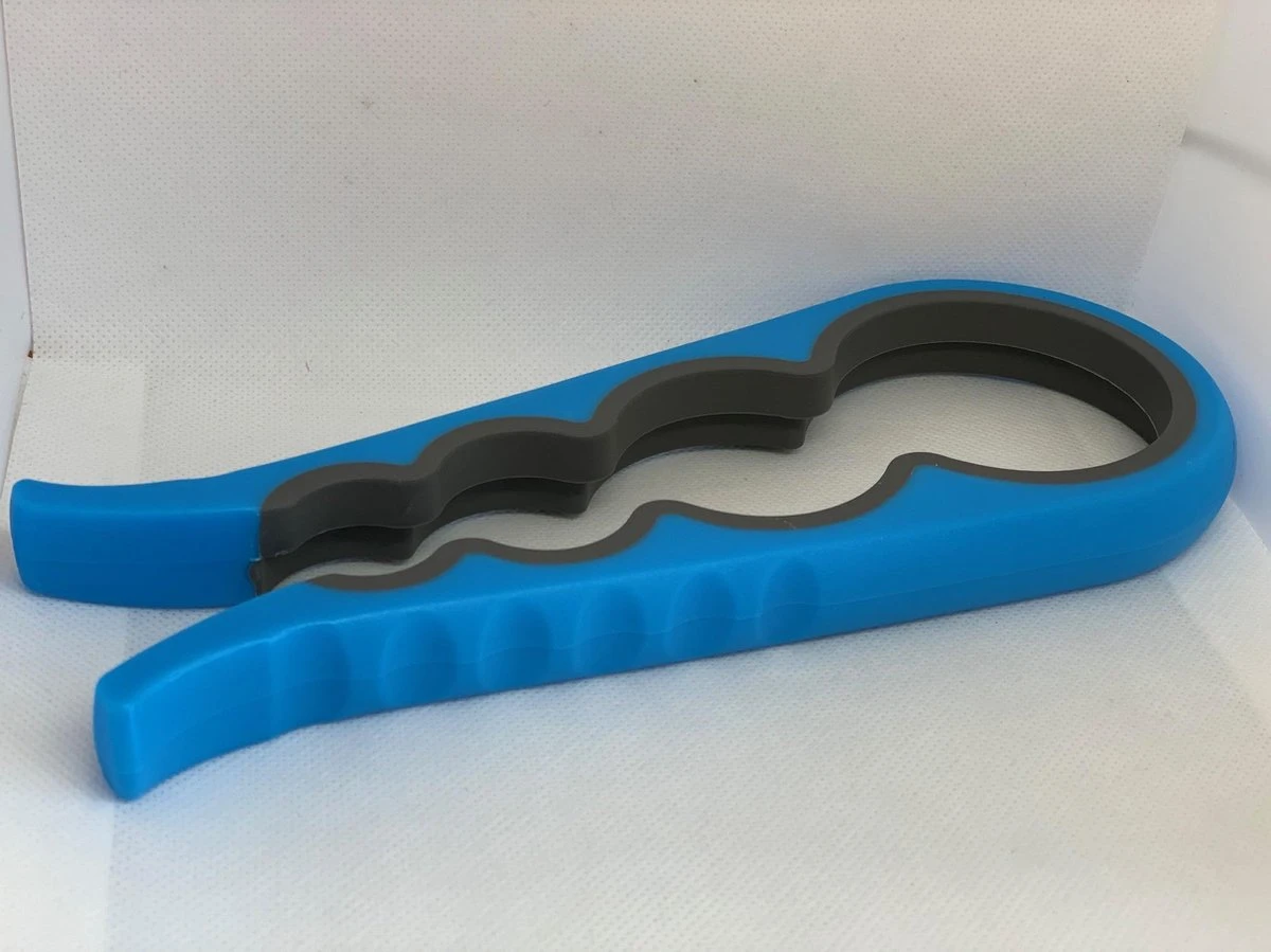 Merkloos Pot En Fles Opener - Pot En Fles Opener Universeel - Multi Grip Opener - 4-in-1 Multifunctionele Handmatige Fles, Blik, Dop, Potten Opener – Oranje - Afbeelding 3