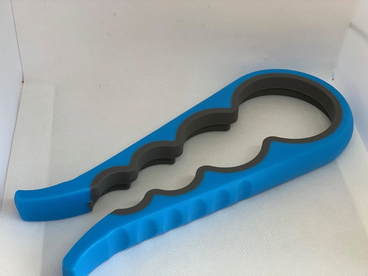 Merkloos Pot En Fles Opener - Pot En Fles Opener Universeel - Multi Grip Opener - 4-in-1 Multifunctionele Handmatige Fles, Blik, Dop, Potten Opener – Oranje - Afbeelding 4