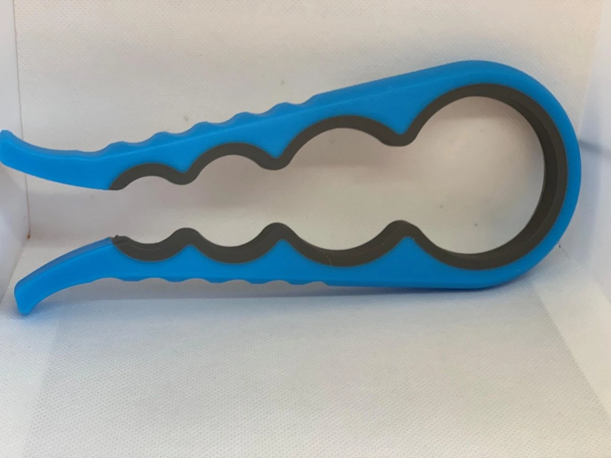 Merkloos Pot En Fles Opener - Pot En Fles Opener Universeel - Multi Grip Opener - 4-in-1 Multifunctionele Handmatige Fles, Blik, Dop, Potten Opener – Oranje - Afbeelding 5