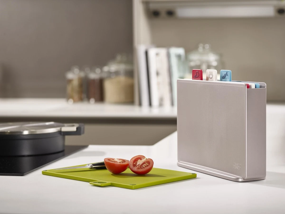 Joseph Joseph Index Snijplankenset - Met Houder - 30x20 Cm - 4 Stuks - Afbeelding 3