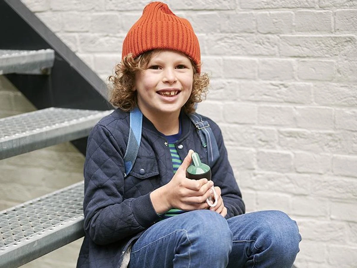 Mepal – Isoleerfles Flip-up Campus – Dino – Waterfles Met Rietje – Houdt Je Drankje Tot 9 Uur Warm En 12 Uur Koud – Drinkfles Voor Kinderen – Thermosfles - Afbeelding 5