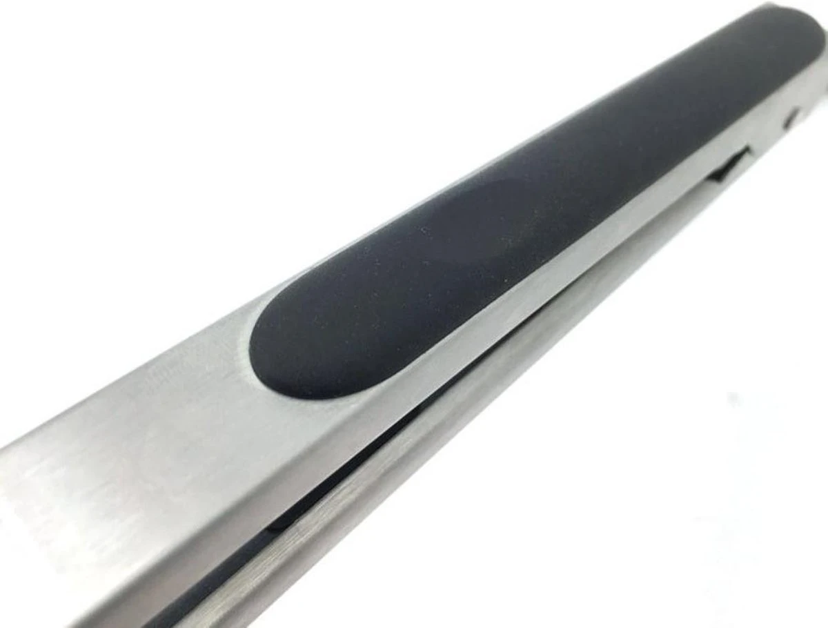 Merkloos BBQ Siliconen Tang - Vleestang - Serveertang - Keukentang - Salade Tang – Barbecuetang – Zwart 21cm - Bbq Tang - Vleestang - Afbeelding 6