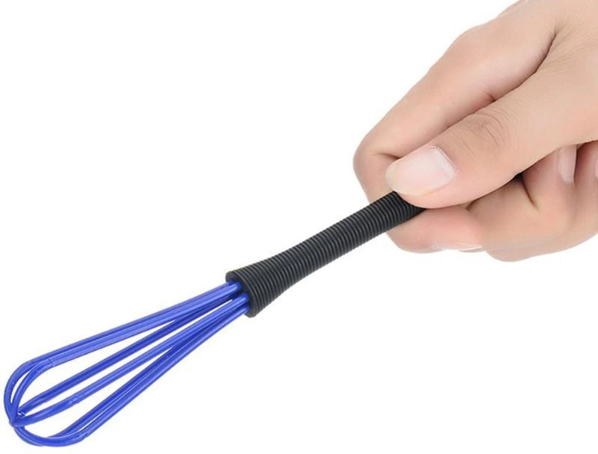 Merkloos Sterke Kunststof Garde Klein - Anti Aanbak - Keukengerei - Bakgerei - Mini Keukenhulp - Slagroomklopper - Sausjesgarde - Klopper Universeel