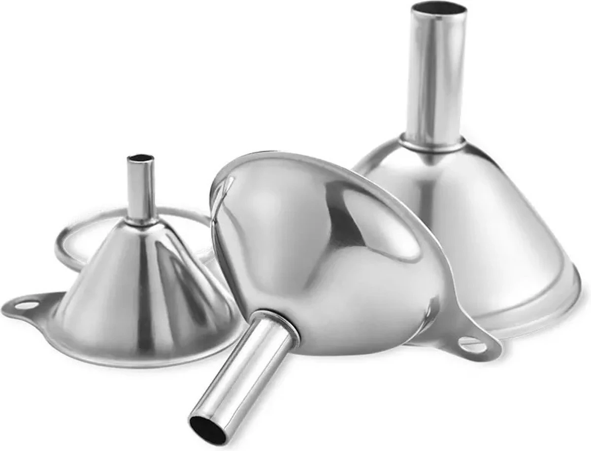 Chefsey - Trechter Set – Keuken – 3 Stuks – RVS – Keukengerei