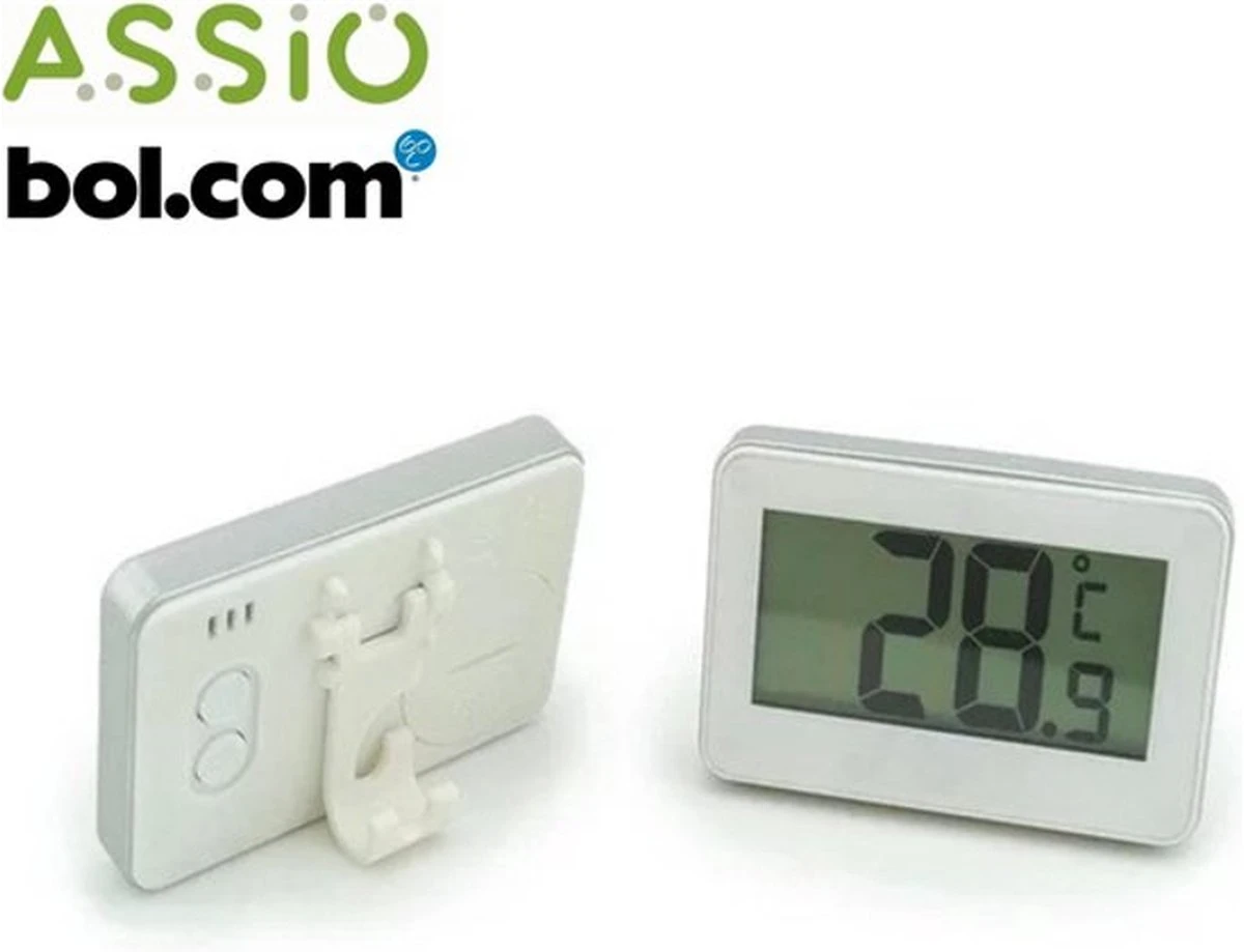 Assio Thermometer Koelkast & Diepvries - Draadloos - Haakje - Magneet - Koelkast Thermometer - Afbeelding 3