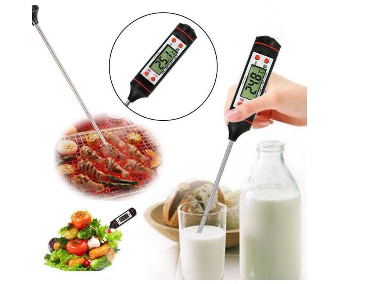 Merkloos Digitale Thermometer - Thermometer Keuken - Koken Bakken En Braden - Zwart - Afbeelding 4