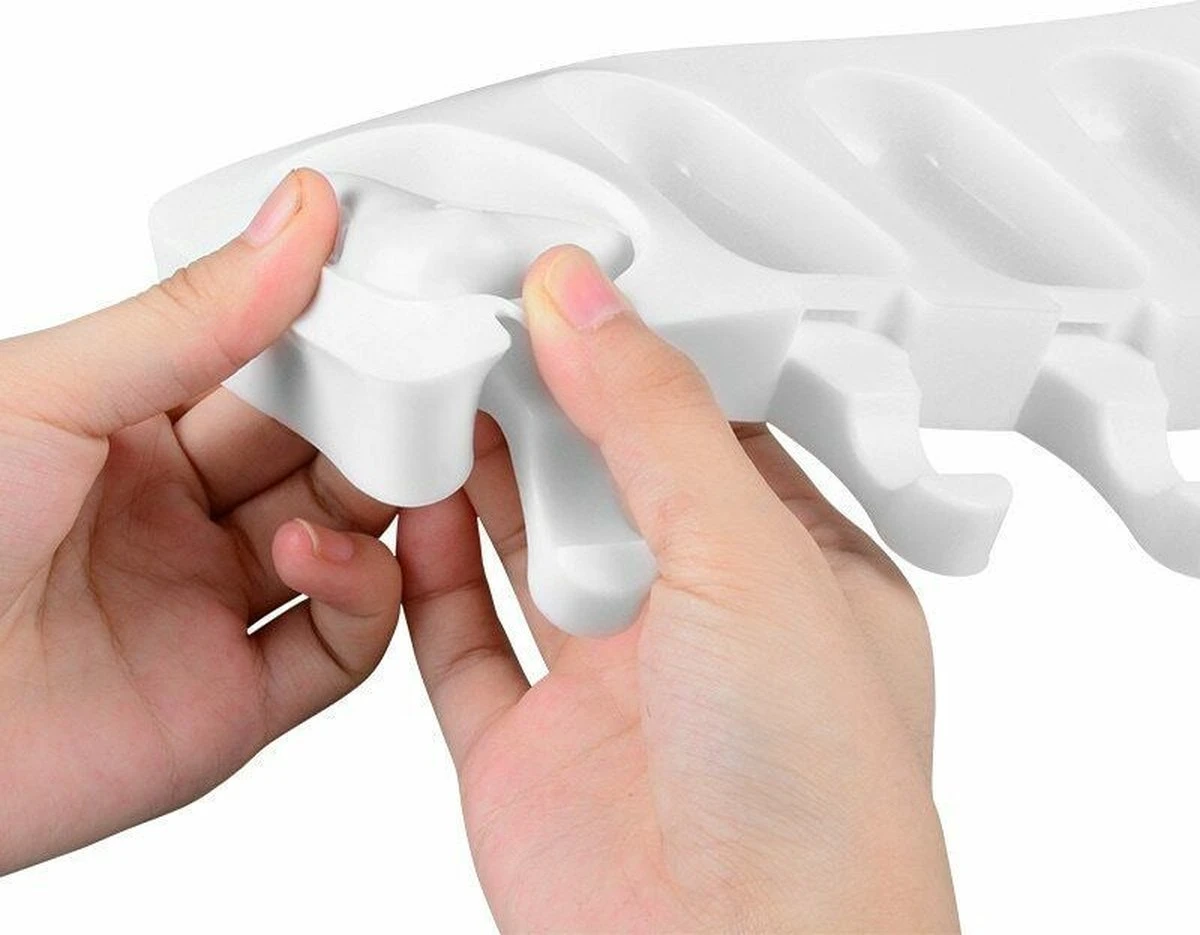 Merkloos Ijsvormpje Met 50 Ijsstokjes - Ijsvormpje Silicone - BPA Vrij - Ijsvormpje Magnum - Ijsstokjes Hout - Ijsloly Vormen - Afbeelding 4