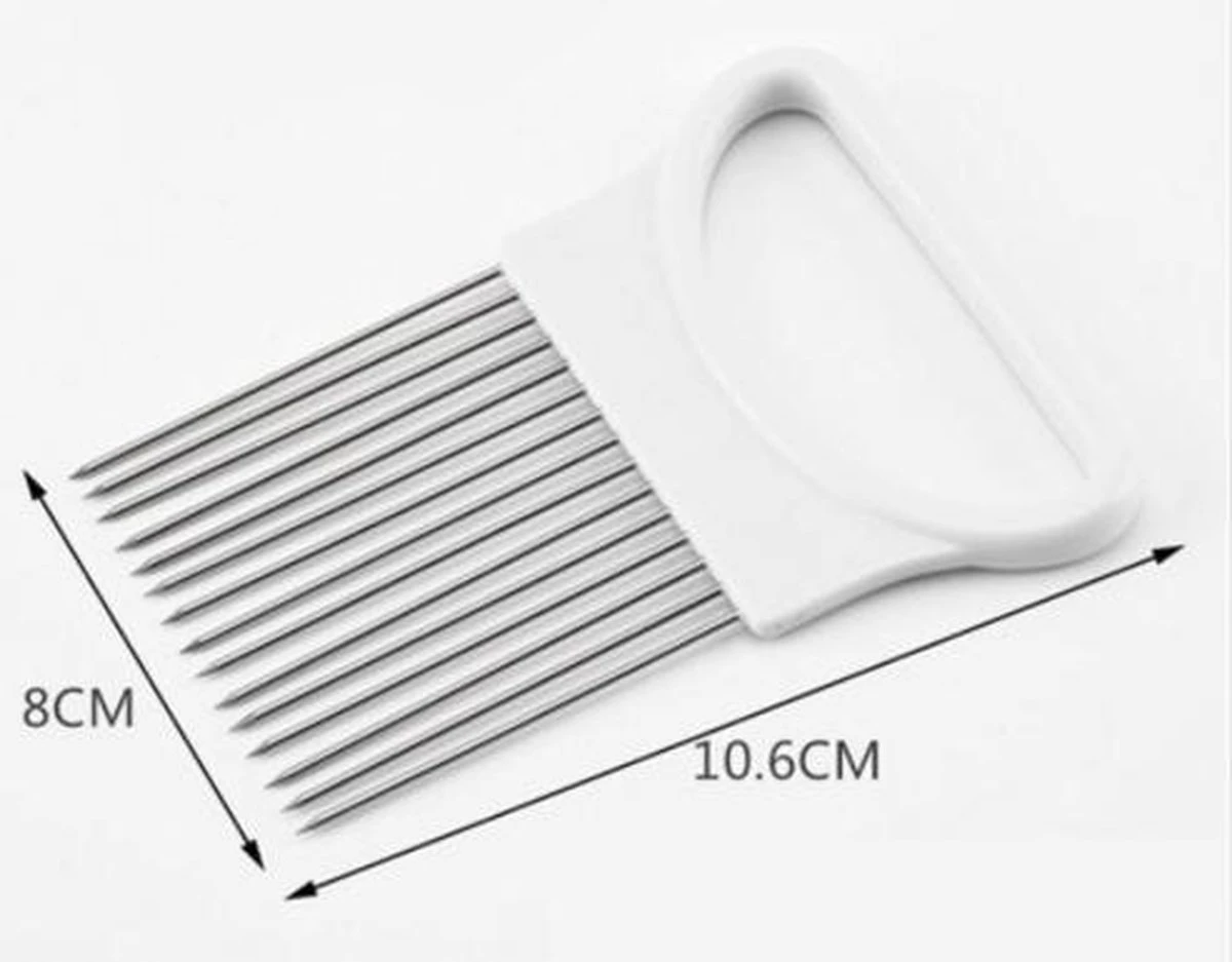 Merkloos Uiensnijder - Groentesnijder - RVS - Wit - Afbeelding 3