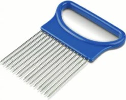 Uienkam - Uiensnijder - Groentesnijder - Hulpmiddel - Tomatensnijder - Ajuinkam - Blauw - Ixen