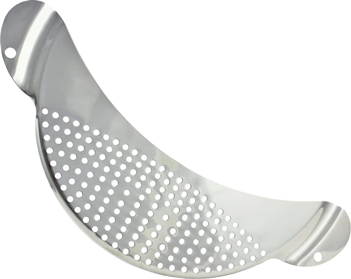 Merkloos RVS Afgiethulp - Afgietdeksel Met Handvaten - Vaatwasser Bestendig - Makkelijk Afgieten - Afbeelding 3