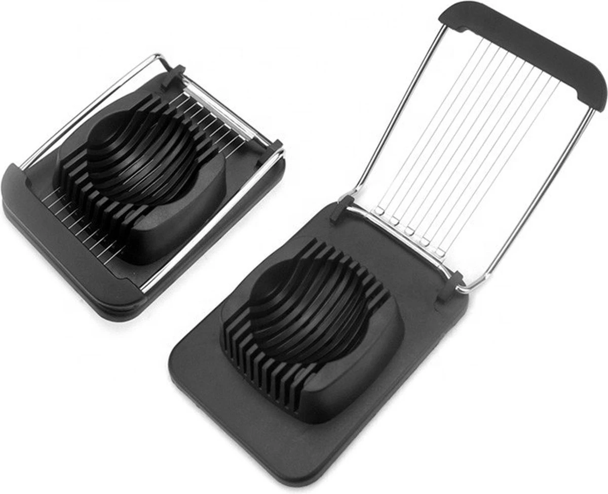 Eiersnijder, Roestvrij Staaldraad, Zwart, RVS, Vaatwasser Bestendig, Duurzaam, Keukengerei, Multifunctioneel, Geschikt Voor De Vaatwasser, Roest Vrij, Ei Snijder, Eierhouder, Kunststof, Metaaldraad, Vaatwasserbestendig, Multifunctionele Eiersnijder. - Afbeelding 2