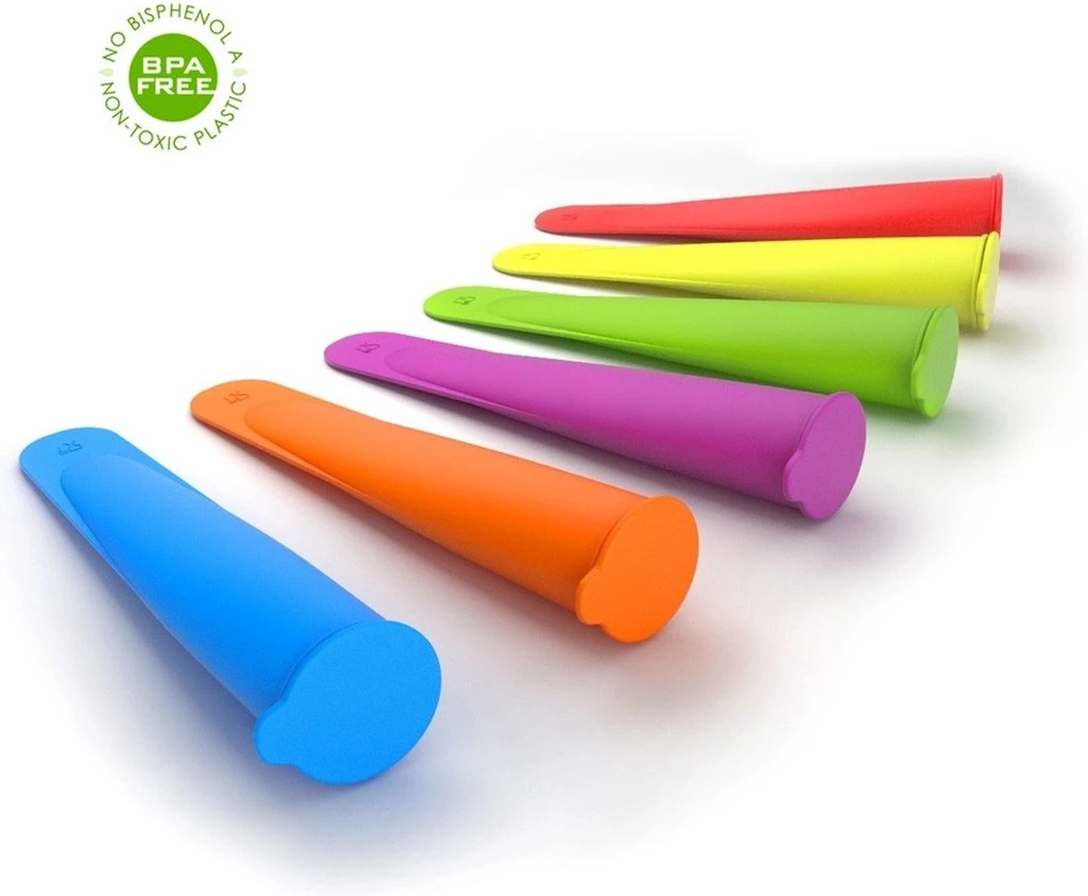 Siliconen Waterijs Vormen (Set 4 Stuks) - Icelolly Pop – IJslolly – IJsvormpje - IJsstokjes - Zelf IJs Maken – Popmaker – Ice Molds – Calippo IJs - Afbeelding 3