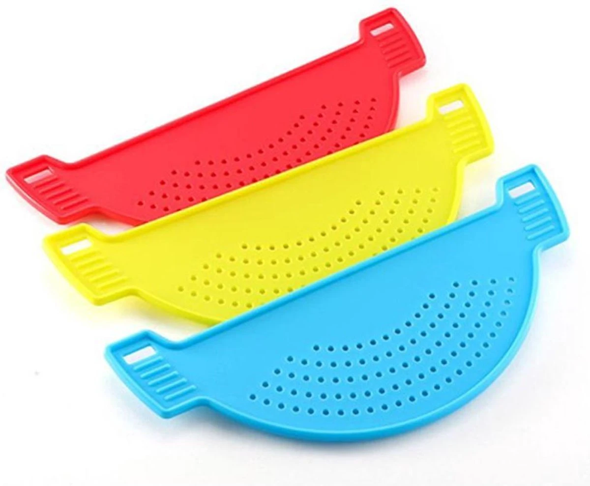 Merkloos Afgiethulp – Afgietdeksel Met Handvaten – Makkelijk Afgieten - Afgietdeksel - Blauw - Afbeelding 6