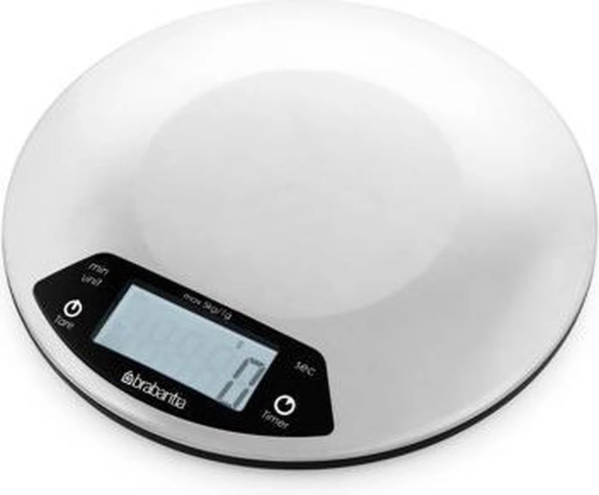 Brabantia Profile Keukenweegschaal - Rond - Met Kookwekker - RVS - Afbeelding 9