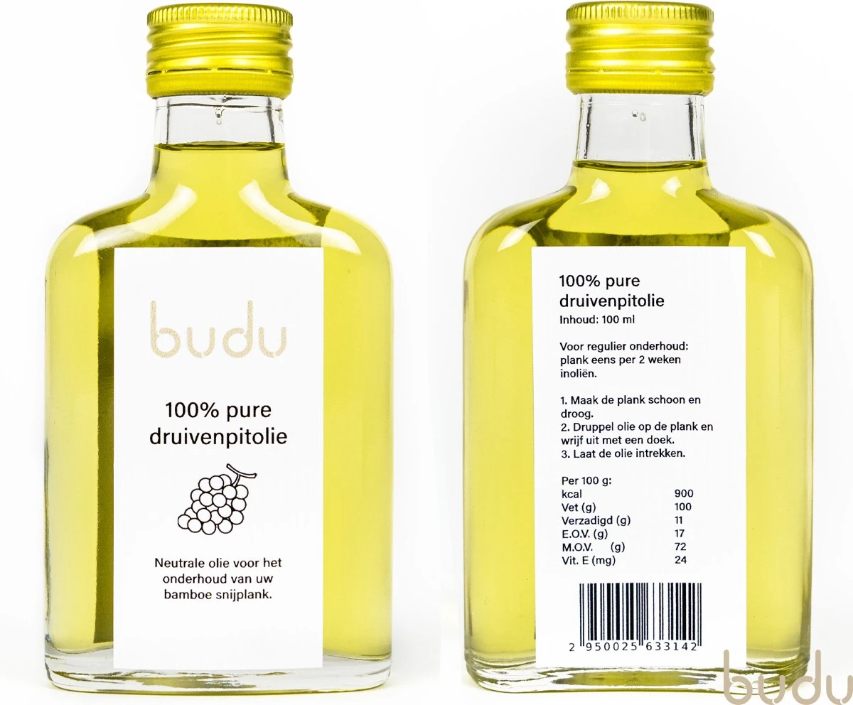Budu Onderhoudsolie Bamboe Of Houten Snijplanken - Druivenpitolie - 100 Ml - Olie - Afbeelding 5