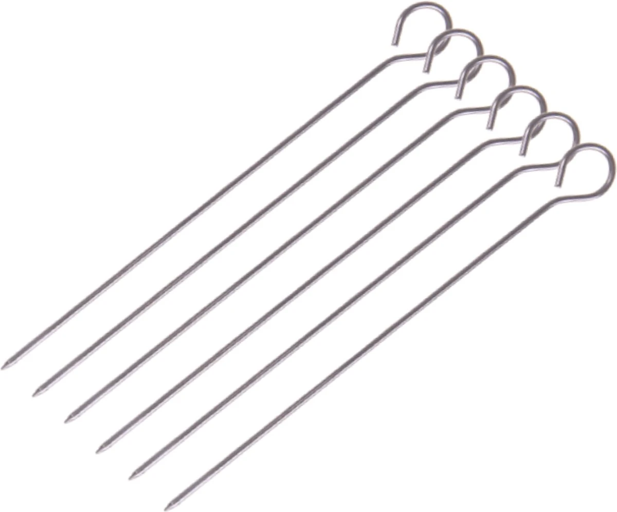 PD® - Barbecue Spiezen 30 Cm - 6delig - BBQ Spiezen Set - Spiezen Voor Marsmallows - Vleesspiezen - Vleespennen - Saté Prikkers - Afbeelding 2