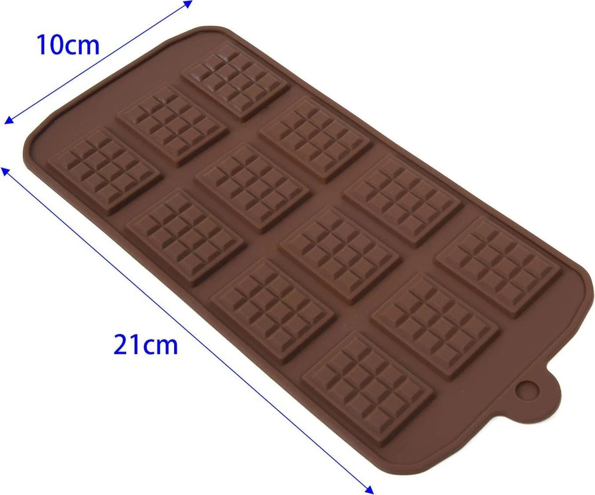Merkloos Mini Chocolade Reepjes Vorm - Siliconen Chocolade Mal - Snoepjes - 2 Stuks - Afbeelding 3