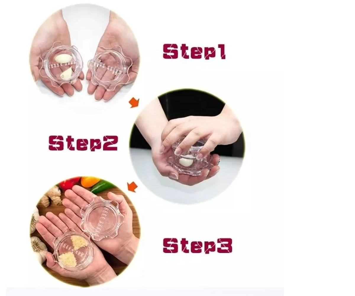 Knoflook Twister - Knoflookpers - Knoflookpers/gemberpers - Kruidenmolen - Wit - Transparant - Nieuw Model 2022! - Afbeelding 5