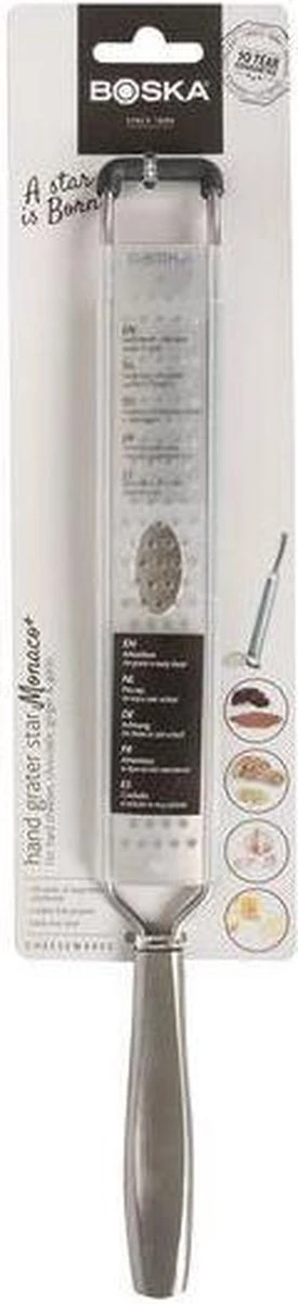 Boska Handrasp Star Monaco+ - Keukenrasp - Handrasp - Handrasp Kaas - Handrasp Fijn - Citroenrasp - Kaas Raspen - Handrasp RVS - Vaatwasserbestendig - Keukengerei - Keuken Accessoires - 10 Jaar Garantie - Afbeelding 7