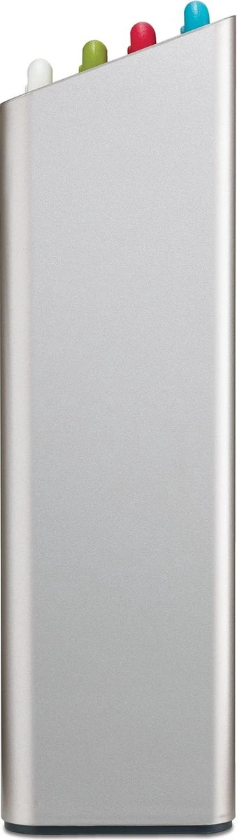 Joseph Joseph Folio Snijplanken - Set Van 4 Stuks - Met Houder - Snijplank Vis Vlees Groenten Brood - BPA Vrij - Vaatwasserbestendig - Keukenhulp - Keukentool Zilver - Afbeelding 7