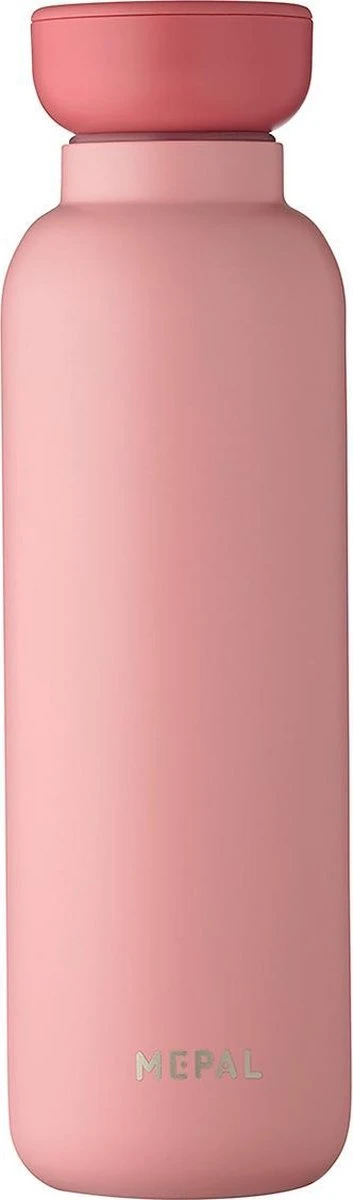 Mepal – Isoleerfles Ellipse 500 Ml – Houdt Je Drankje 12 Uur Warm En 24 Uur Koud – Nordic Pink – Geschikt Voor Bruiswater – Thermosfles – Lekdicht