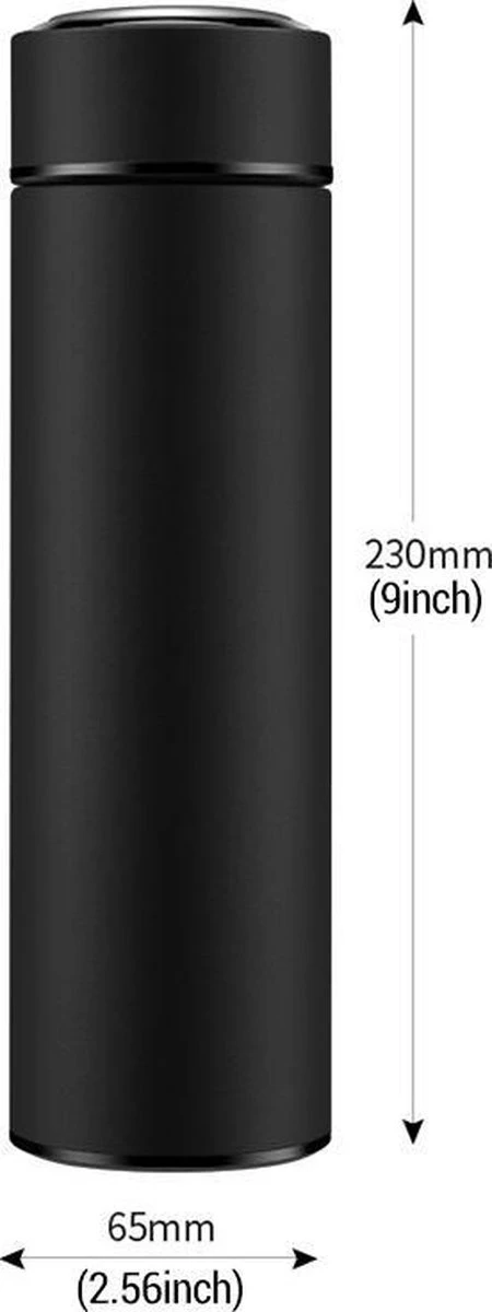 Thermosfles 500 Ml - Met Thee Filter - Mat Zwart - Afbeelding 5