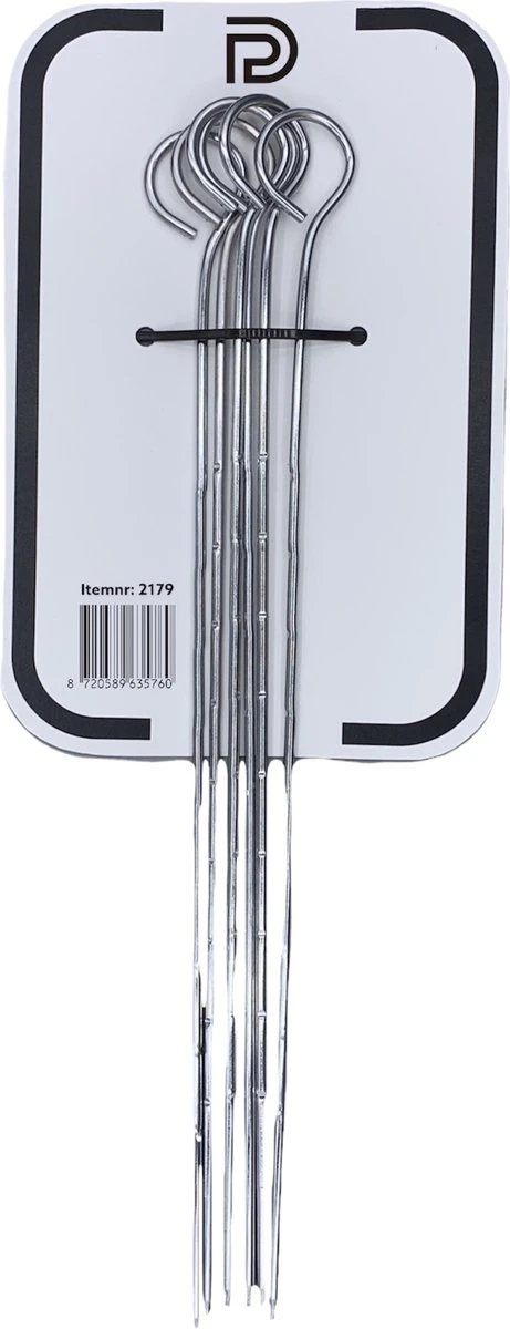 PD® - Barbecue Spiezen 30 Cm - 6delig - BBQ Spiezen Set - Spiezen Voor Marsmallows - Vleesspiezen - Vleespennen - Saté Prikkers - Afbeelding 4