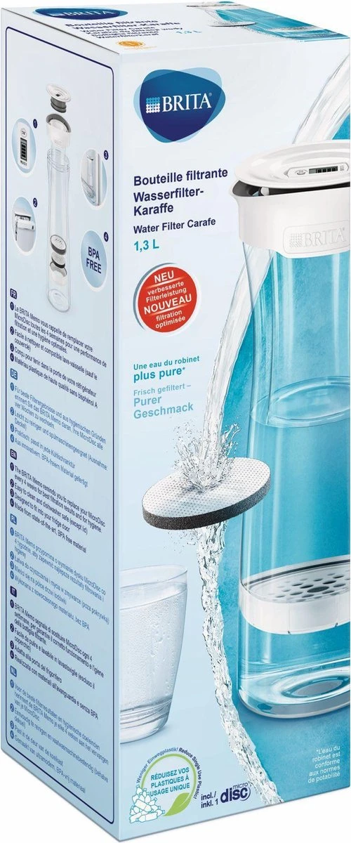 BRITA - Fill&Serve Waterfilterkaraf - 1,3L - Wit Grafiet - Inclusief 1 MicroDisc Waterfilter - Afbeelding 16