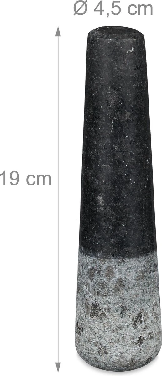 Relaxdays Vijzel En Stamper Graniet - Kruidenstamper - Kruiden Vermaler - Mortier - 1 L - Afbeelding 5