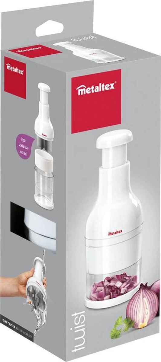 Metaltex - Groentenhakker - Twist - 27x8,5 Cm - Wit - Afbeelding 8