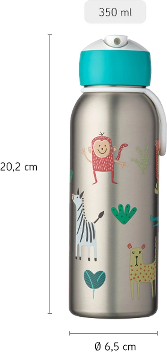 Mepal – Isoleerfles Flip-up Campus – Unicorn – Waterfles Met Rietje – Houdt Je Drankje Tot 9 Uur Warm En 12 Uur Koud – Drinkfles Voor Kinderen – Thermosfles - Afbeelding 3