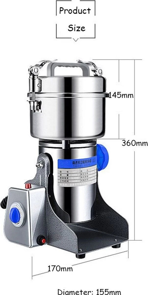 Bikin® Kruidenmolen - Kruiden Maler - Maalmachine - Koffie Maler - Molen - Maler - Grinder - Kruiden - Elektrische Kruidenmolen - Afbeelding 7